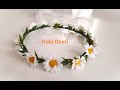 How To Make Flower Crown, Chamomile Flowers, Papatyalı Taç Yapımı