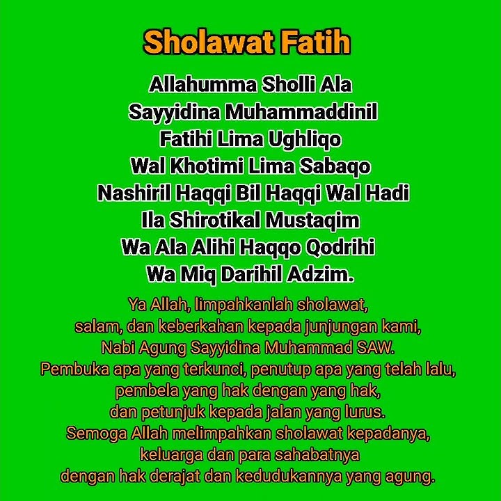 greenscreen lirik sholawat al fatih