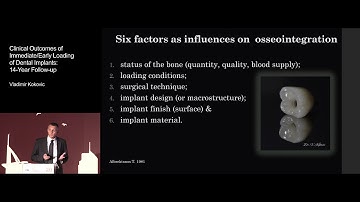 Outcomes of Immediate/Early Loading of Dental Implants: 14-year Follow-up | Vladimir Kokovic