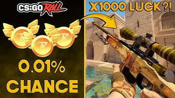 WE HIT DOUBLE ROLL SPIN ON 5% CASE! (CSGOROLL)