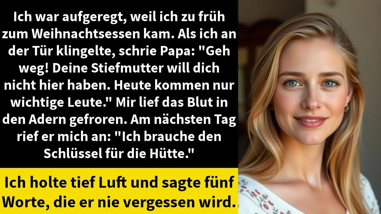 Ich stand mit dem Apfelkuchen meiner Mutter auf dem Arm vor der Tür meines Vaters, die Heizung im Auto noch im Rücken, den Atem wie eine weiße Wolke vor dem Gesicht, und dachte wirklich, dieses...