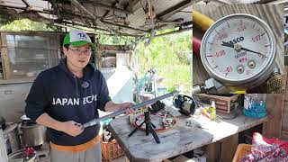 I made a PVC vacuum pump and tried to vacuum an air conditioner