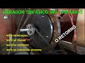 GERADOR TRIFÁSICO 48V,  REMONTAGEM E TESTES DE TENSÃO E CORRENTE, CARREGANDO BATERIA 12V.