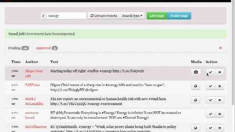 Livetweetapp : A live tweet wall online to for event and conferences