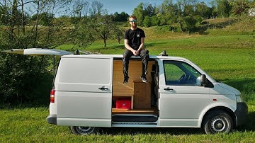 Van Conversion PLENTY of Wood VW T5  & Roomtour