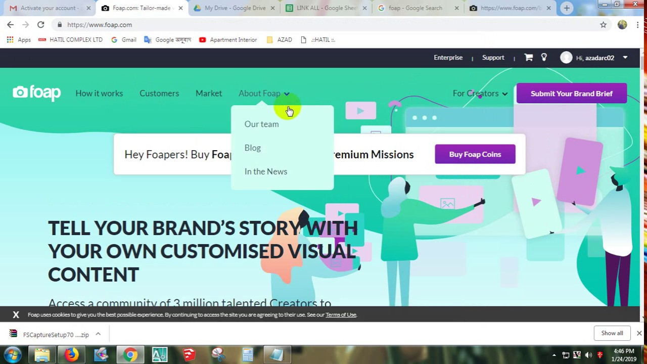 How to sell photos online on Foap YouTube