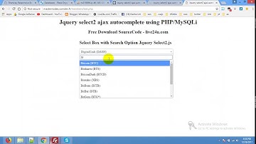 Jquery select2 ajax autocomplete example with demo in PHP | autocomplete using PHP/MySQLi
