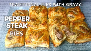 Pepper Steak Pie Recipe | Traditional Pepper Steak Pie with Gravy | How to Make Pepper Steak Pie