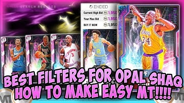 NBA2K20 - BEST SNIPE FILTERS FOR NEW PACKS - SNIPE OPAL SHAQ!!! MAKE TONS OF MT TODAY WITH THIS!!!