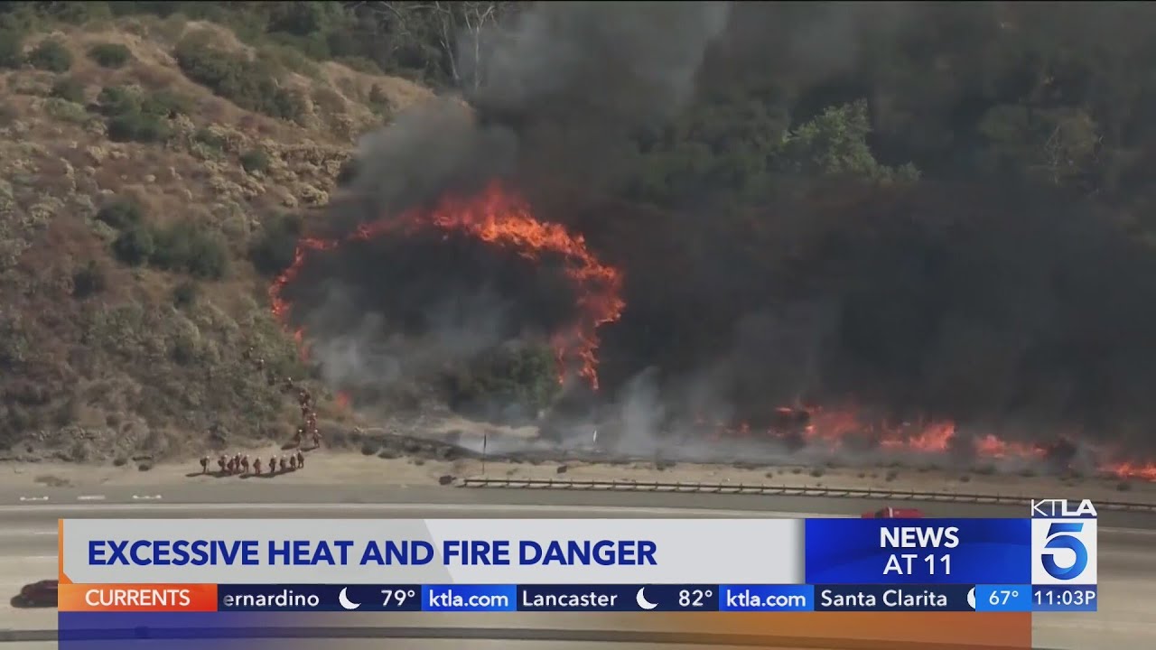 Excessive heat prompts fire danger across Southern California - YouTube