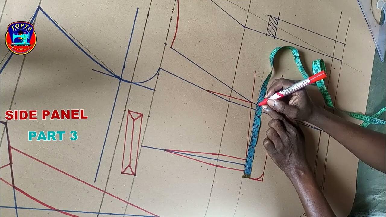 How to draft jacket side panel part 3 YouTube