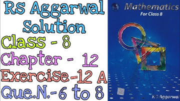 Direct and Inverse Proportions | Class 8 Exercise 12A Question 6,7,8 | Rs Aggarwal | @mdsirmaths