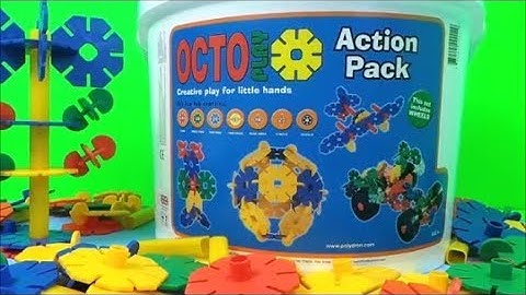 Polydron OCTOPLAY ACTION PACK Preschool Construction set unboxing and play test
