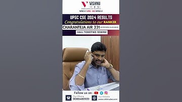 Congratulations to Ranker Charan Teja Interview Guidance Secured AIR 231 - UPSC CSE Results 2024