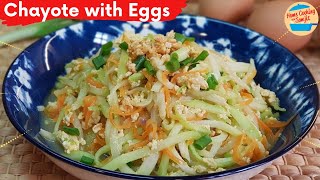 Stir Fry Chayote with Egg | Stir Fried Choko with Egg Recipe