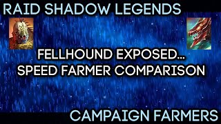 Fellhound EXPOSED - 12-3 Brutal Campaign Speed Farmer Comparison | RAID: Shadow Legends