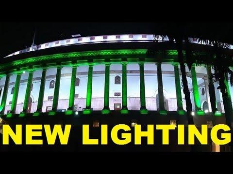 english news today live PM Modi inaugurates colourful permanent lighting in Parliament