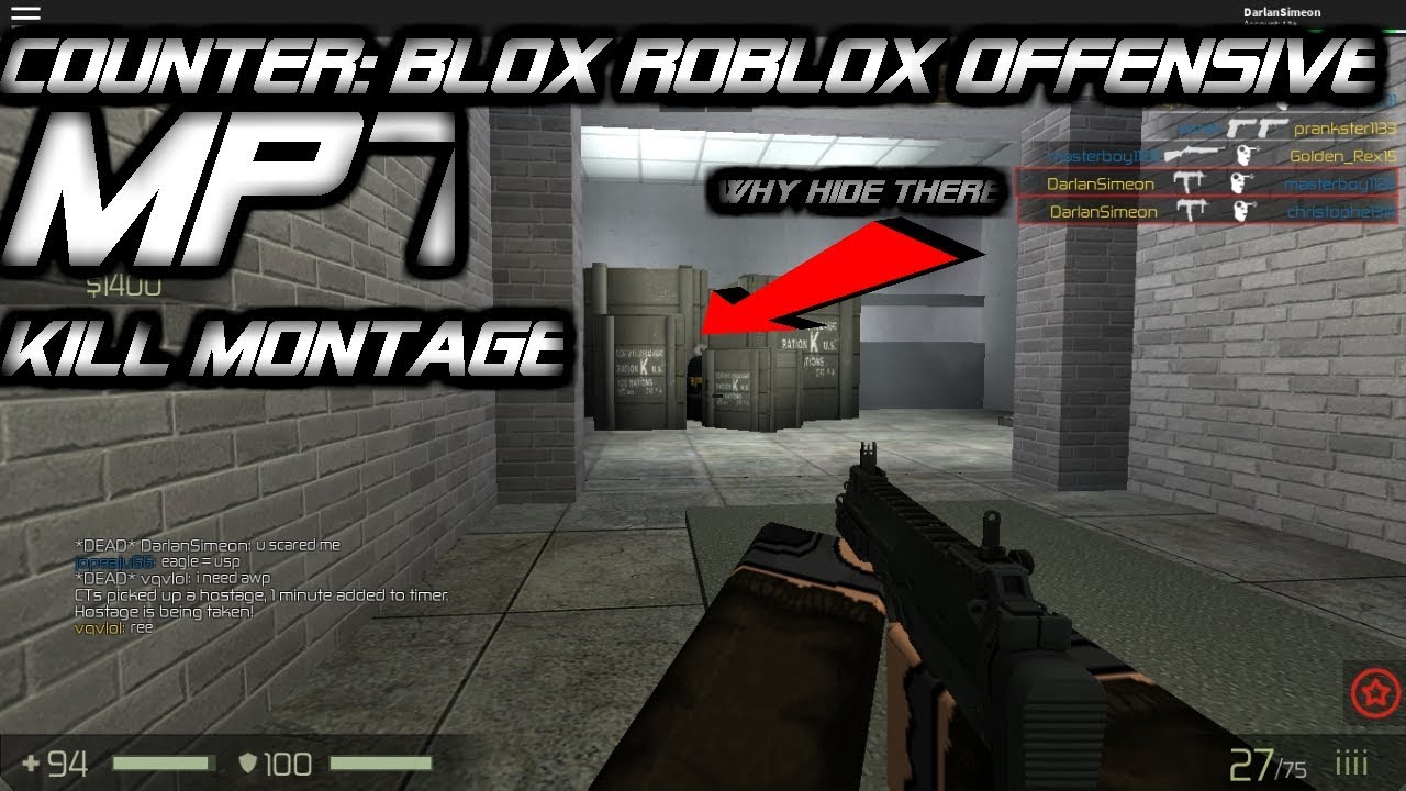 Mp7 Kill Montage Counter Blox Roblox Offensive Youtube - mp9 kill montage counter blox roblox offensive