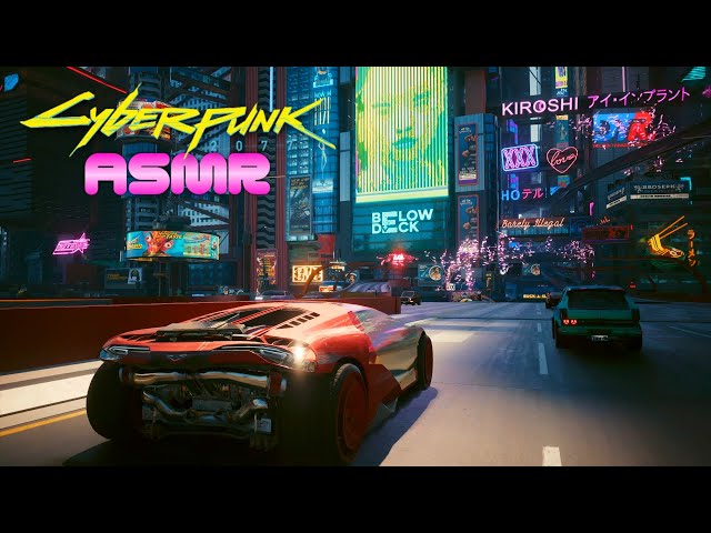 Cyberpunk ASMR 🌃 Driving You to Sleep in Night City 🌃 Ear to Ear Whispering