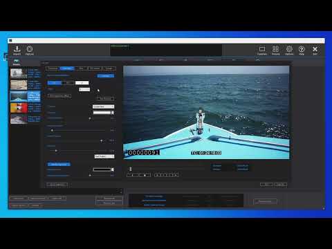 neoFootage AI : Burn-in filter configuration, timecode, custom text, and image logo