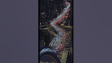 Shanghai evening busy traffic after the office hours