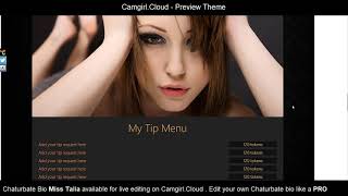 .Cloud Theme Preview - Chaturbate Bio Miss Talia