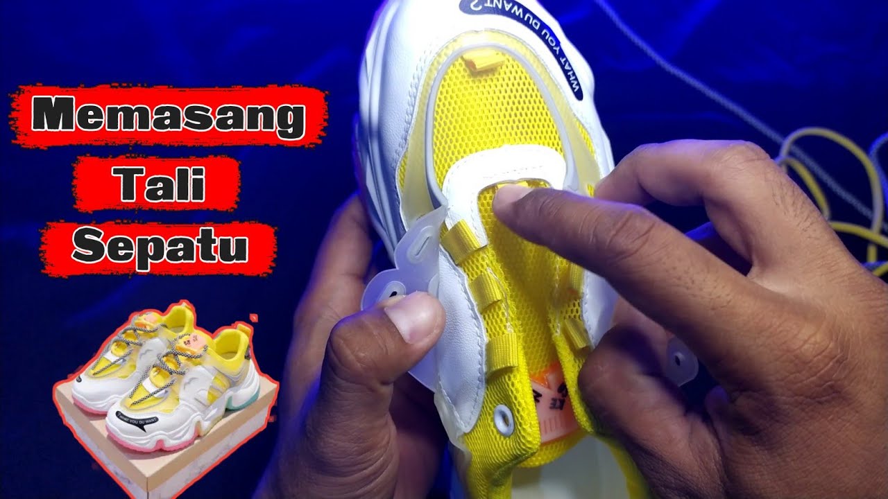cara pasang tali sepatu dengan benar 
