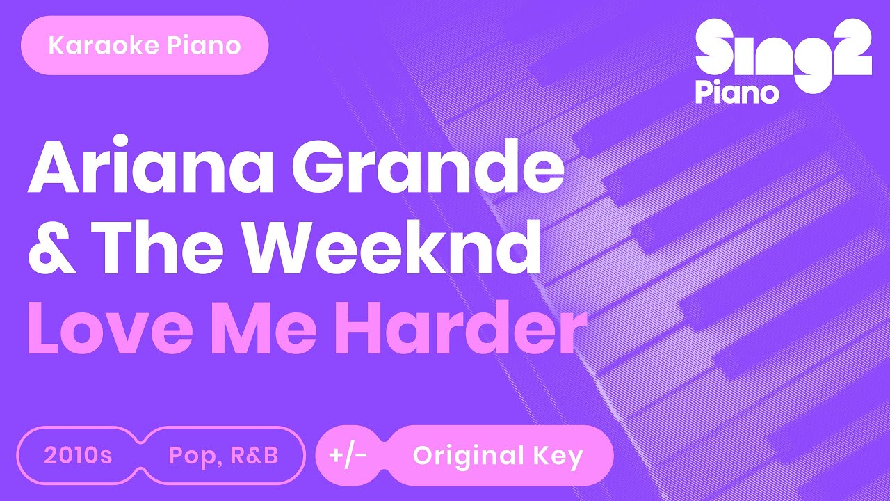 Ariana Grande, The Weeknd - Love Me Harder (Piano Karaoke)
