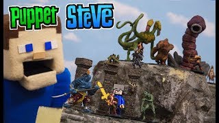 Dungeons and Dragons - Puppet Steve STOP MOTION Battle! Pathfinder Miniature Toys Wizkids Unboxing