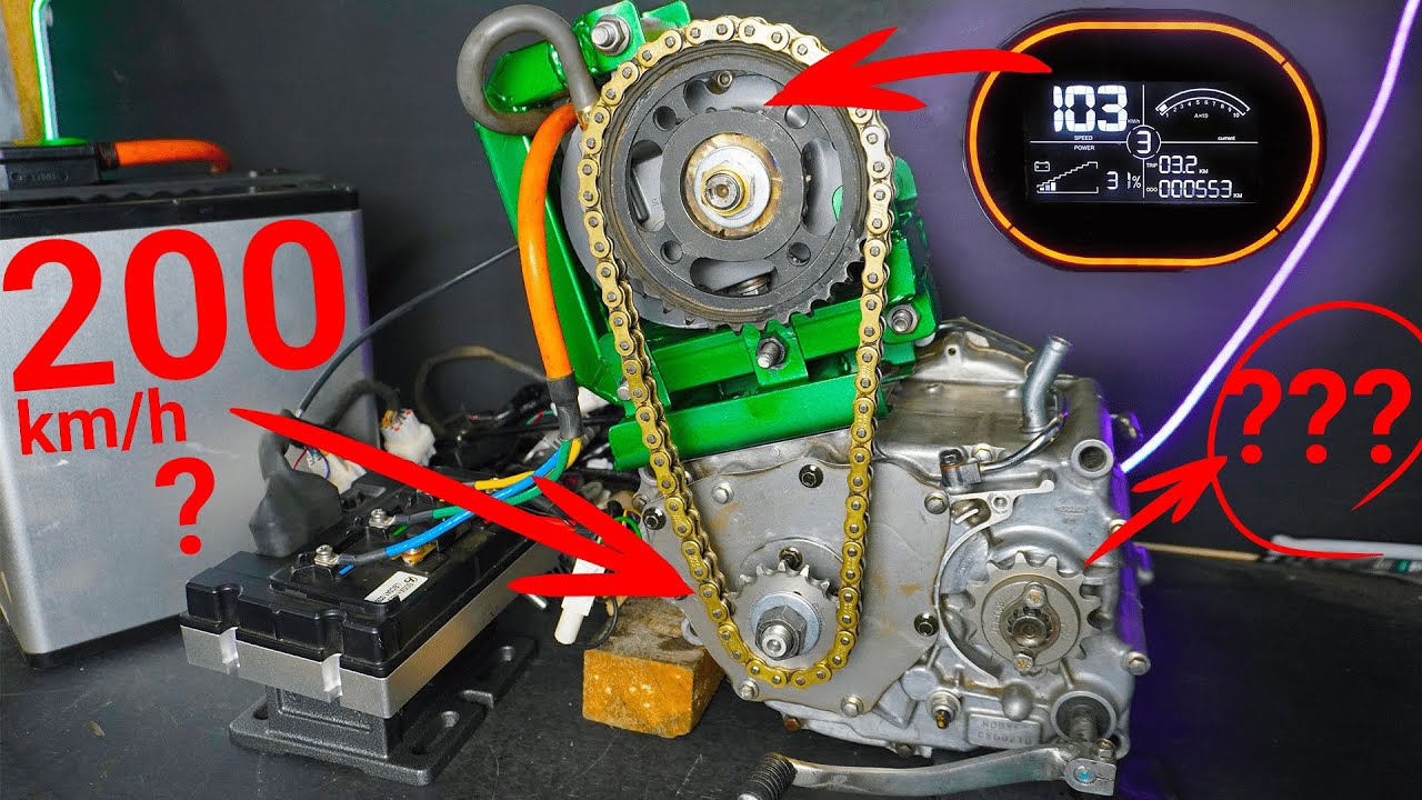 Как повторно использовать коробку передач и адаптировать электродвигатель на 72 В