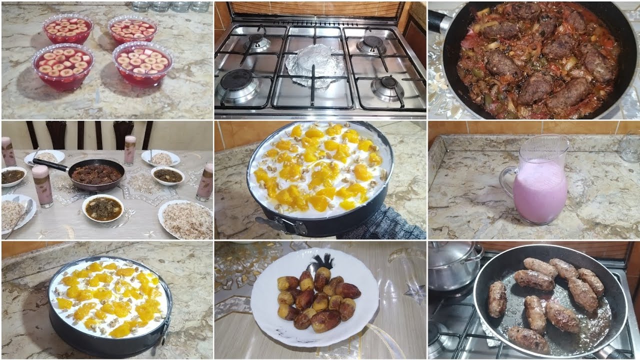 أفكار لسفرة رمضان تسهل عليك وقفة المطبخ وفي النهاية سفرة تشرف الحلو والعصير والفطار 