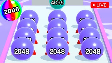 Ball Run 2048 Merge Number Live Gameplay Part -204