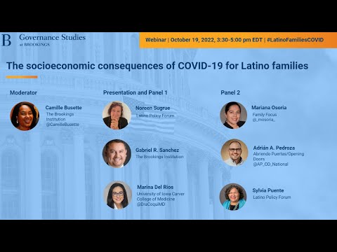 The Socioeconomic Consequences of COVID-19 for Latino Families Webinar