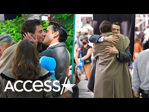 Bradley Cooper & Matt Bomer PASSIONATELY KISS On 'Maestro' Set