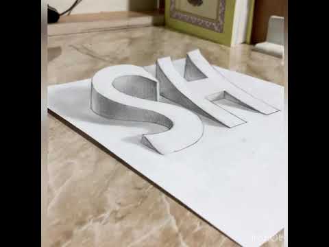 Как надо рисовать 3D рисунок? 3D rasmlar qanday chiziladi? - YouTube