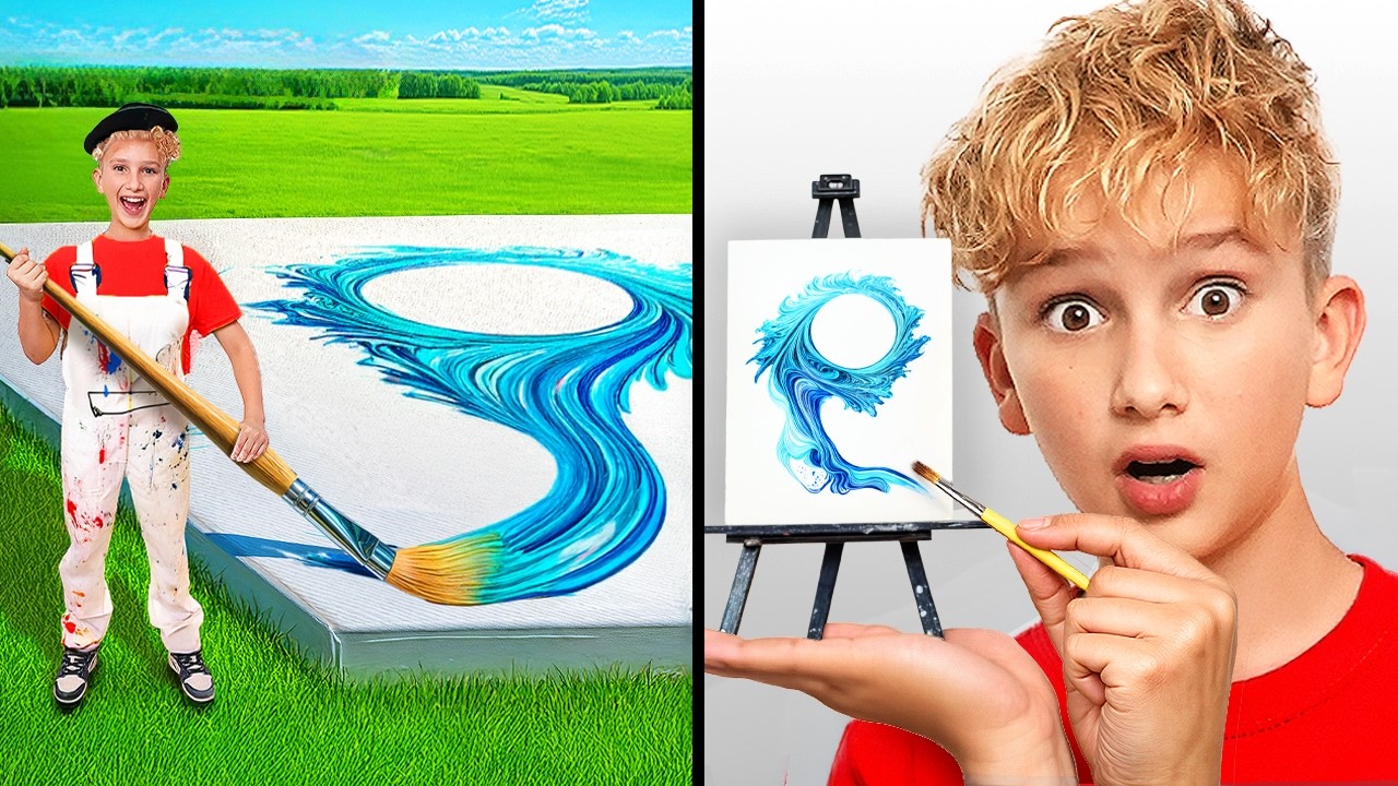 ¡Desafío de pintura GIGANTE vs. PEQUEÑO!