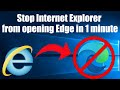 Fixed how to stop internet explorer from redirecting to edge