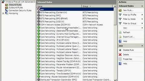 How to configure firewall policy in server 2008