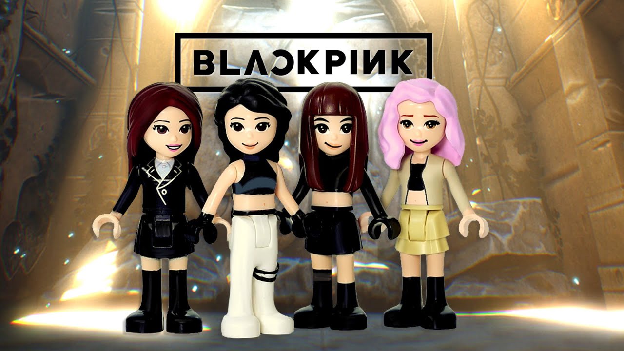 ⁣K-pop looks better in minidoll 🖤💗 BLΛƆKPIИK custom Lego doll repaint DIY craft