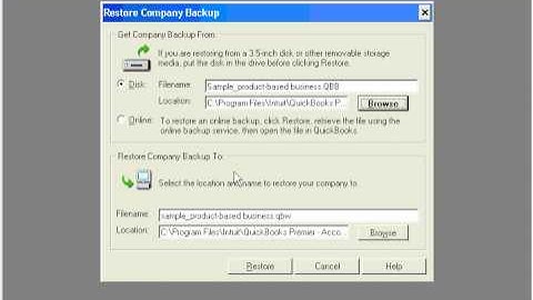 8.0-2 Restoring Your QuickBooks Company Data File