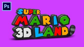 Photoshop  CC  -  How to make the Super Mario  3D Land logo