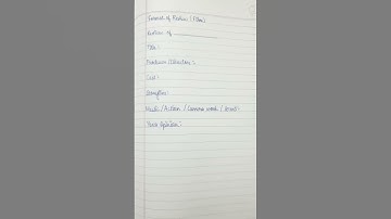 Format of FILM REVIEW