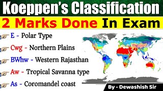 Koppen’s Climatic Classification | Geography | Koeppen's Scheme | Climatic Regions of India |