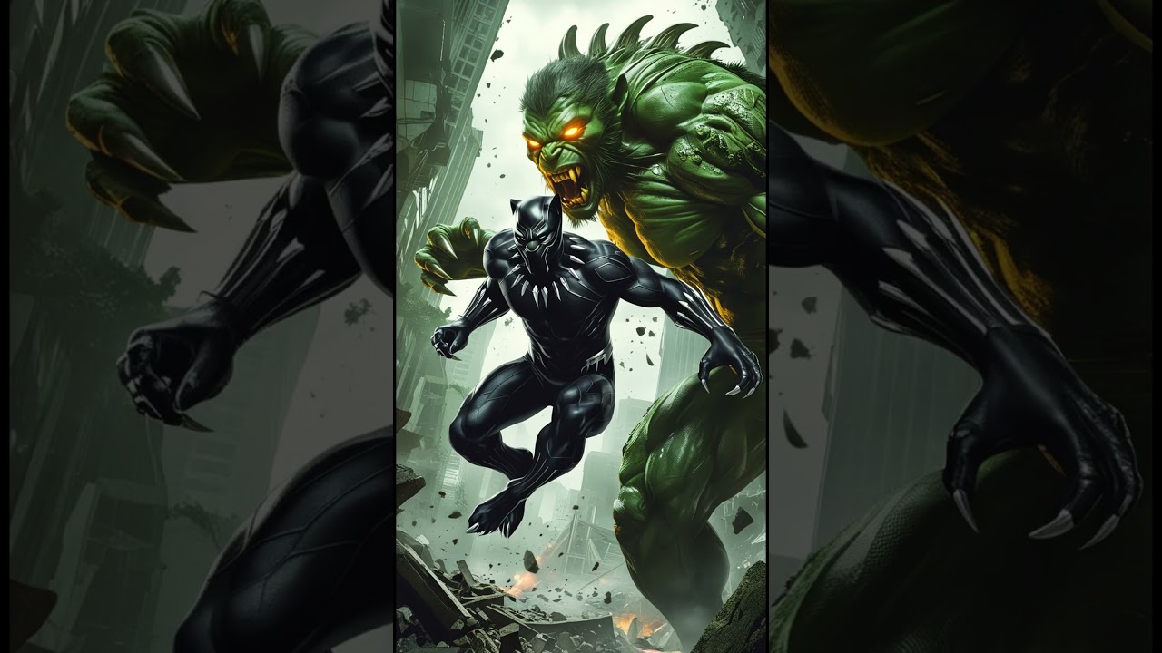 Black Panther battle monster 