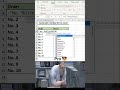 automatic number show name #excel #exceltips
