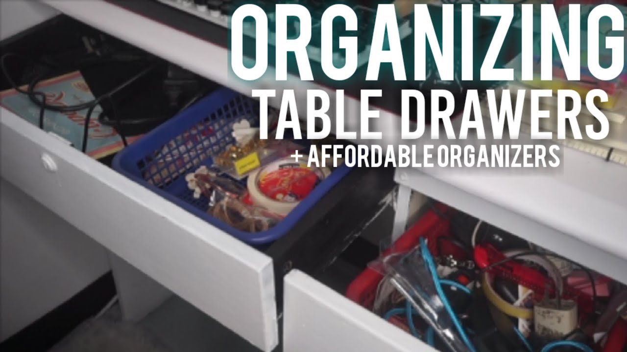 HOW TO ORGANIZE TABLE DRAWERS • affordable drawer organizers • Mercy