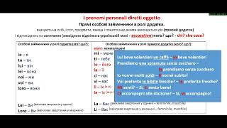 I pronomi personali diretti oggettoПрямі особові займенники в ролі додатка.