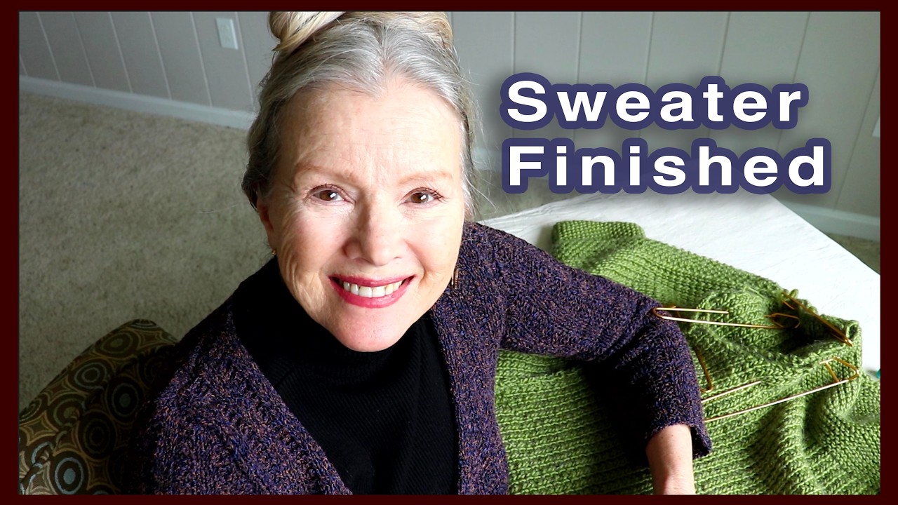 How to FINISH a KNITTED SWEATER (pinning, sewing, buttons