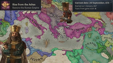 CK3 Speedrun - Restore Roman Empire in 6 years, 8 months, 19 days [with Exploits]