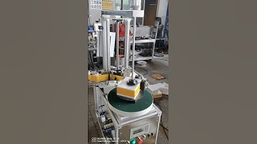 Semi automatic foam box case tape wrapping sealing machine testing video